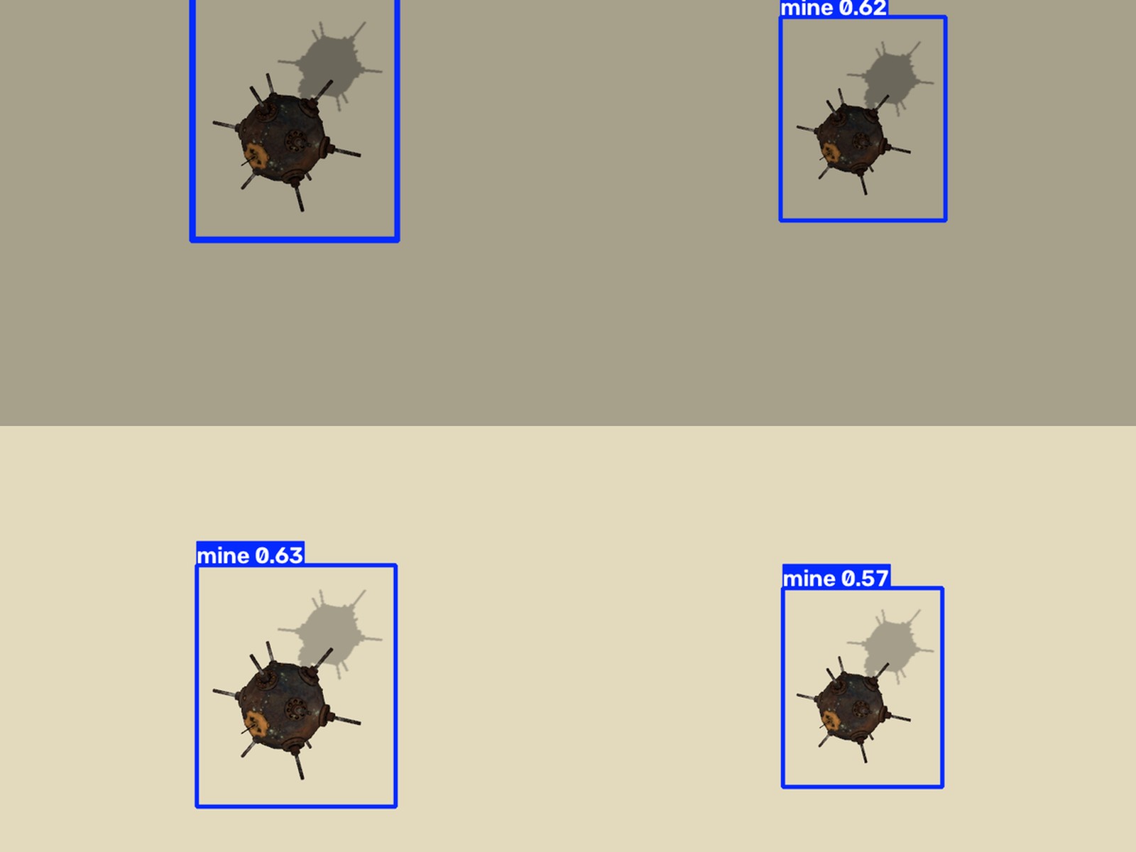 Grid of generated training scenes